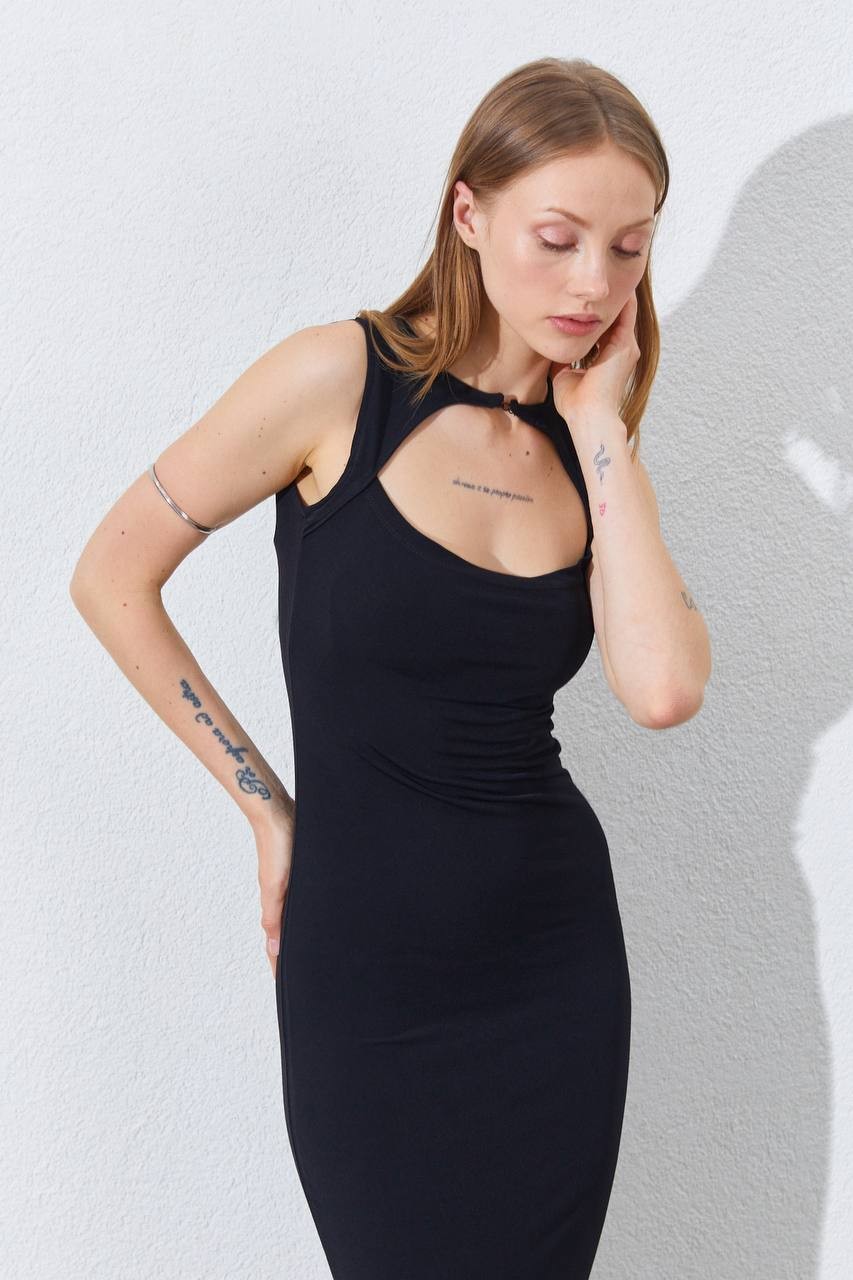 Dekolteli Sandy Elbise DS2978