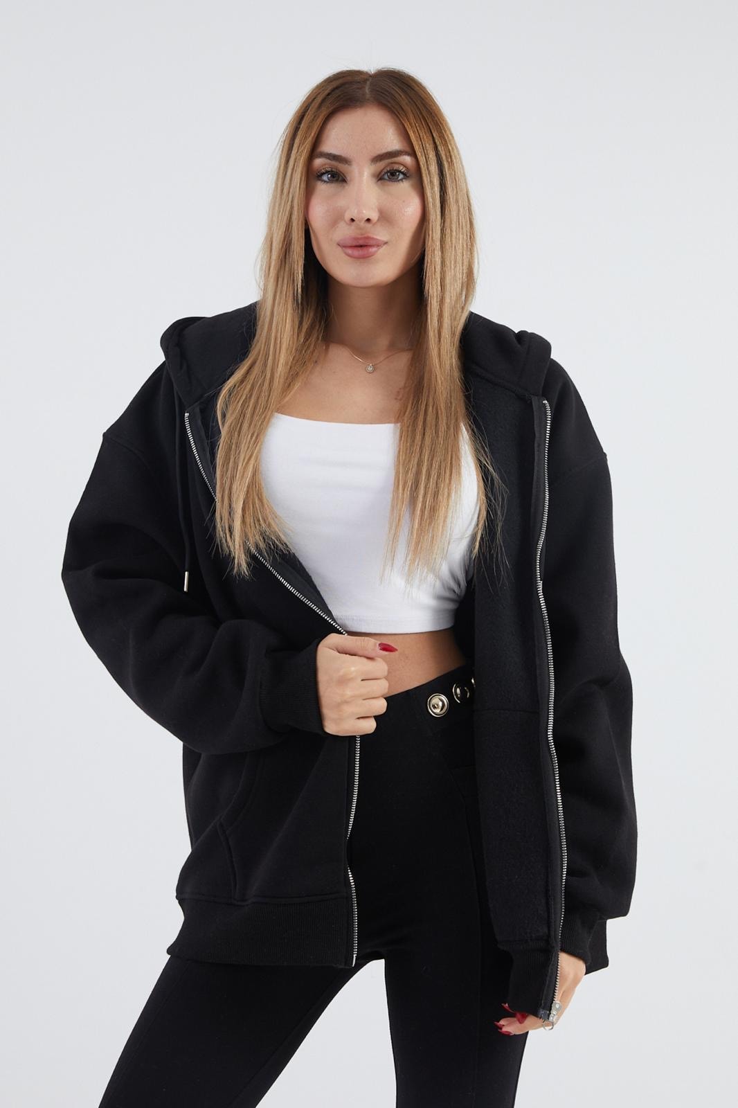 İçi Polarlı Kalın Sweatshirt ZN4545