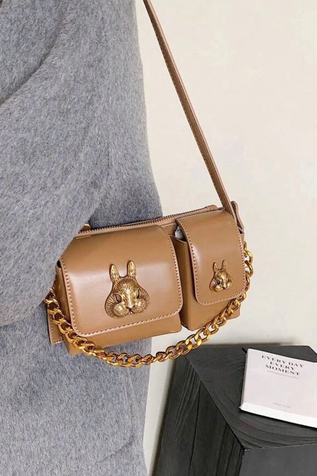 Sincaplı Baget Çanta B3322 - camel