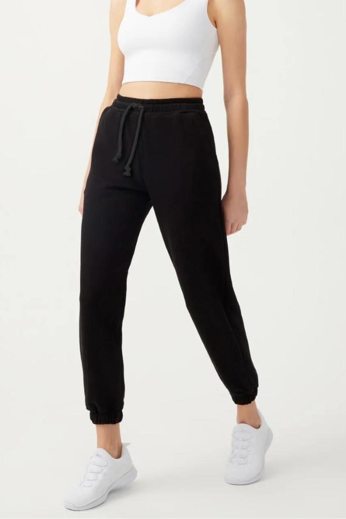 Soft Touch Penye Jogger TS9926 - siyah