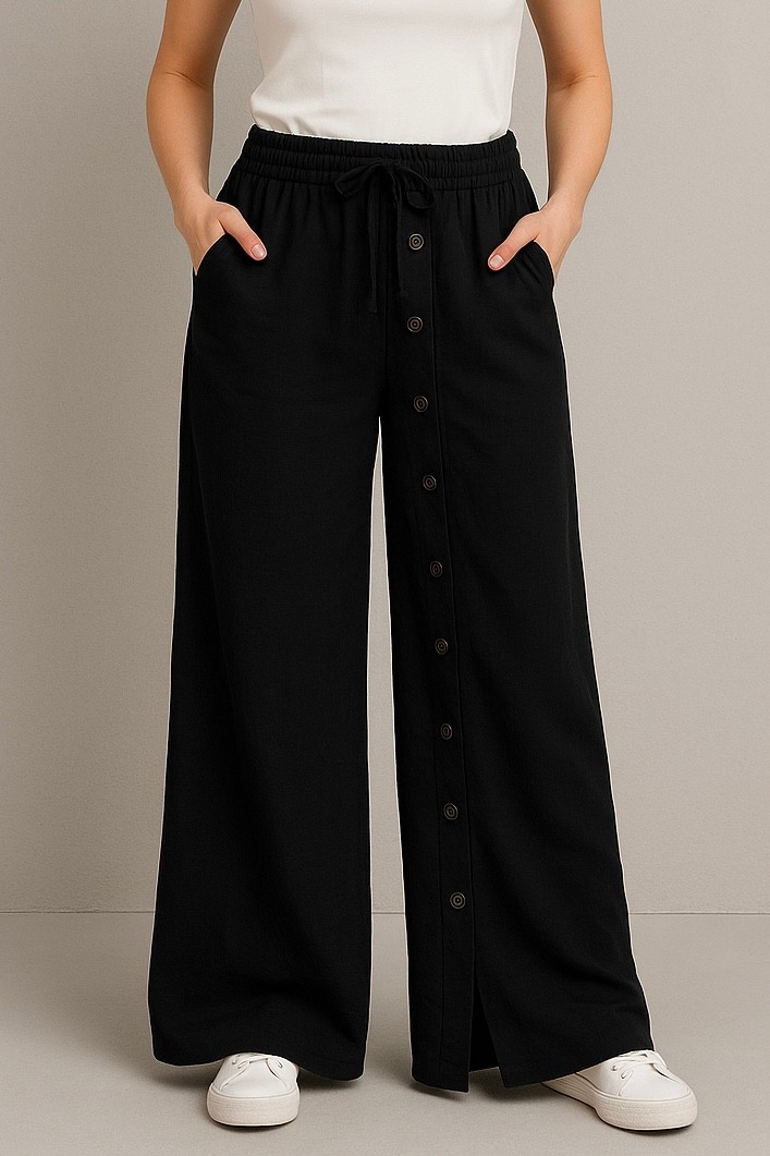 Coconut Düğmeli Bol Pantolon CN3019