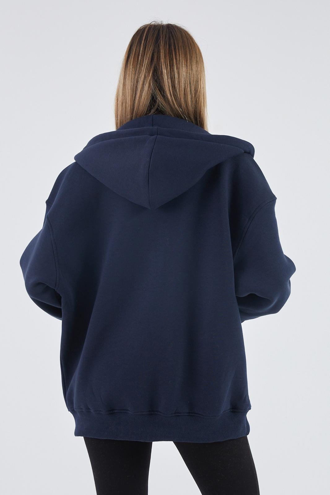 İçi Polarlı Kalın Sweatshirt ZN4545 - lacivert