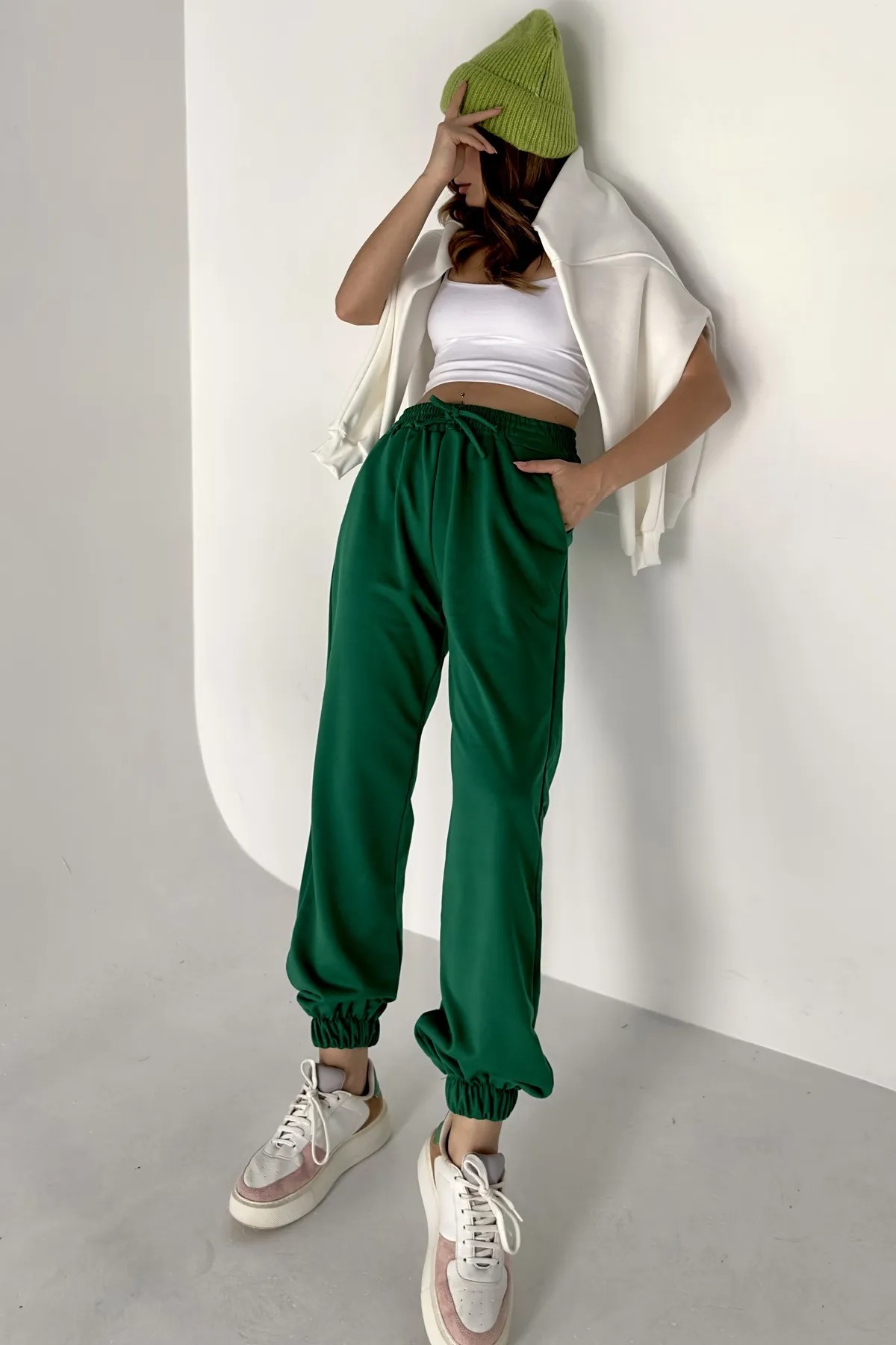 Soft Touch Penye Jogger TS9926 - yeşil