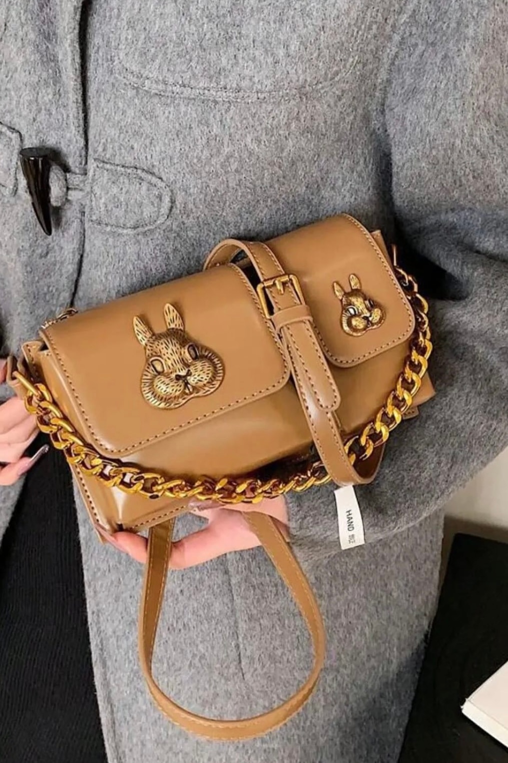 Sincaplı Baget Çanta B3322 - camel