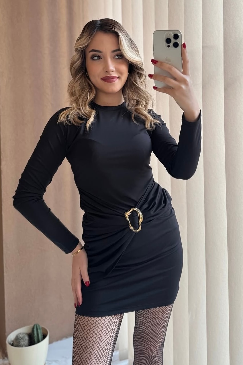 Tokalı Sandy Elbise R2335