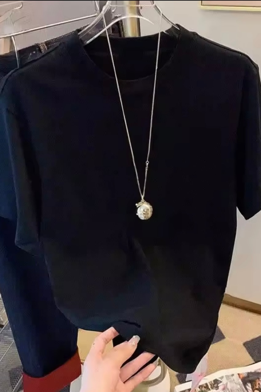 Unisex Boyfriend Tişort B4009 - siyah
