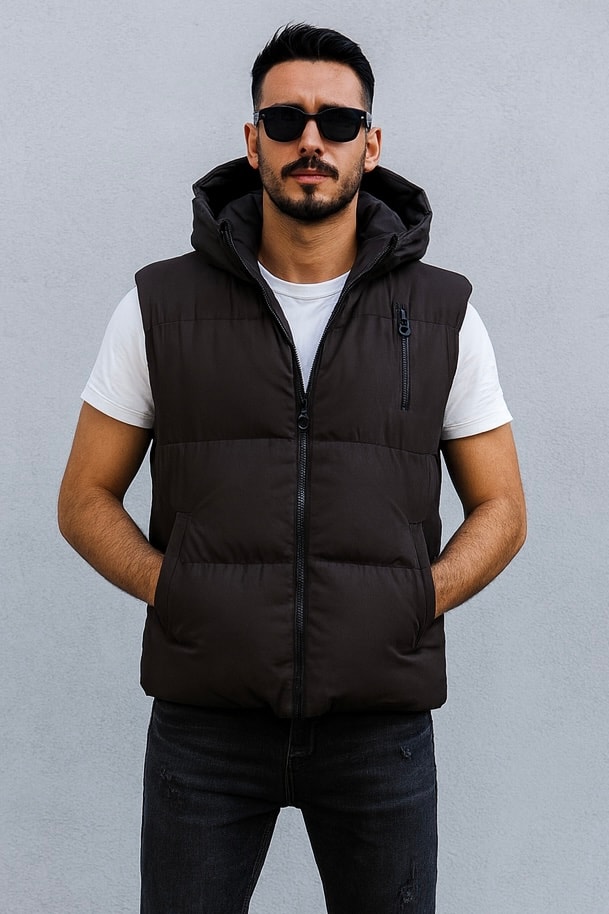 Erkek Şişme Yelek Y4499 - siyah