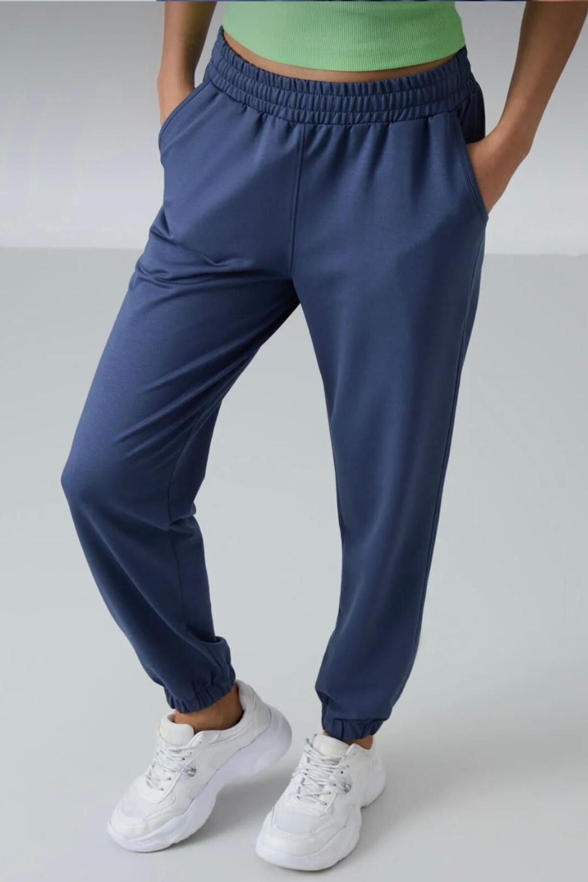 Soft Touch Penye Jogger TS9926 - mavi