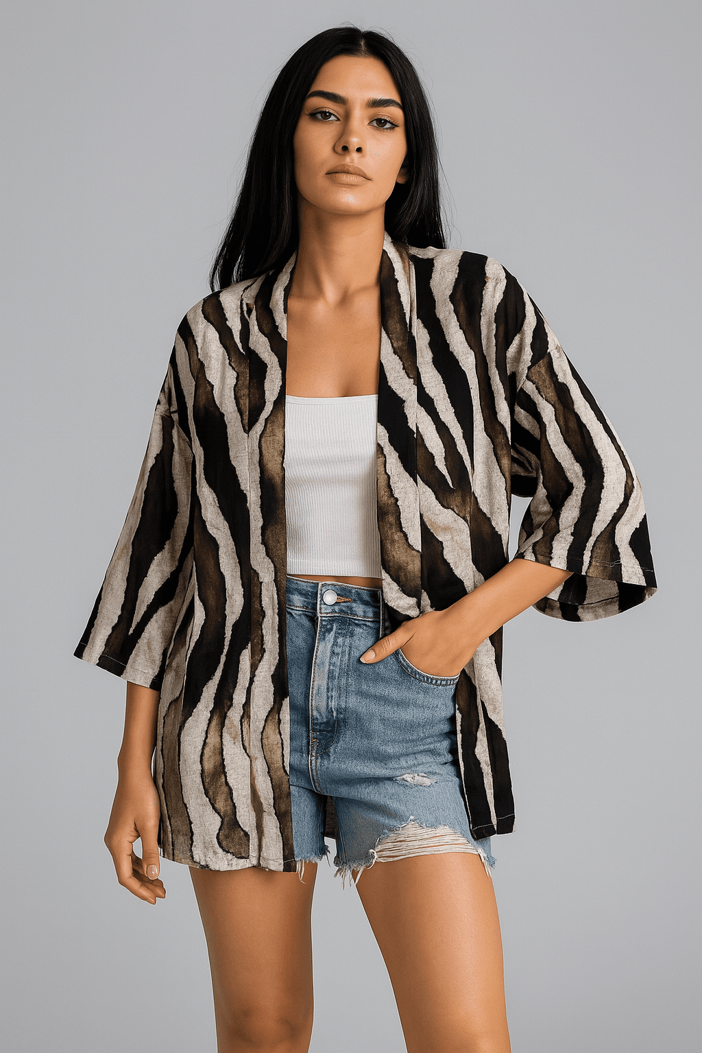 Desenli Kimono Y6616 - desen1