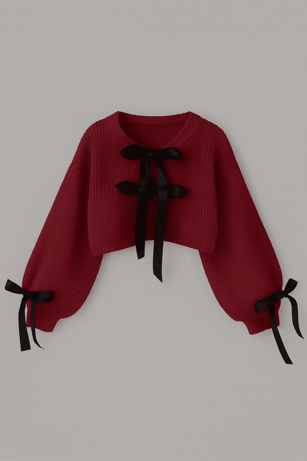 Kurdeleli Triko Kazak T3435 - bordo