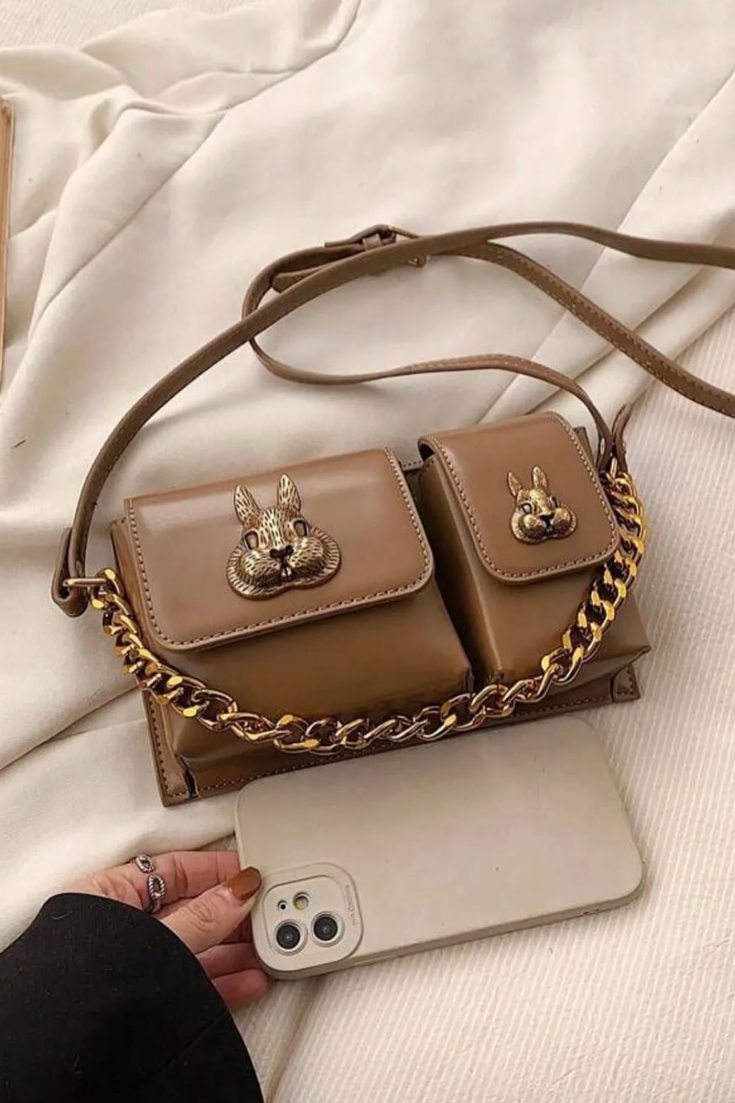 Sincaplı Baget Çanta B3322 - camel