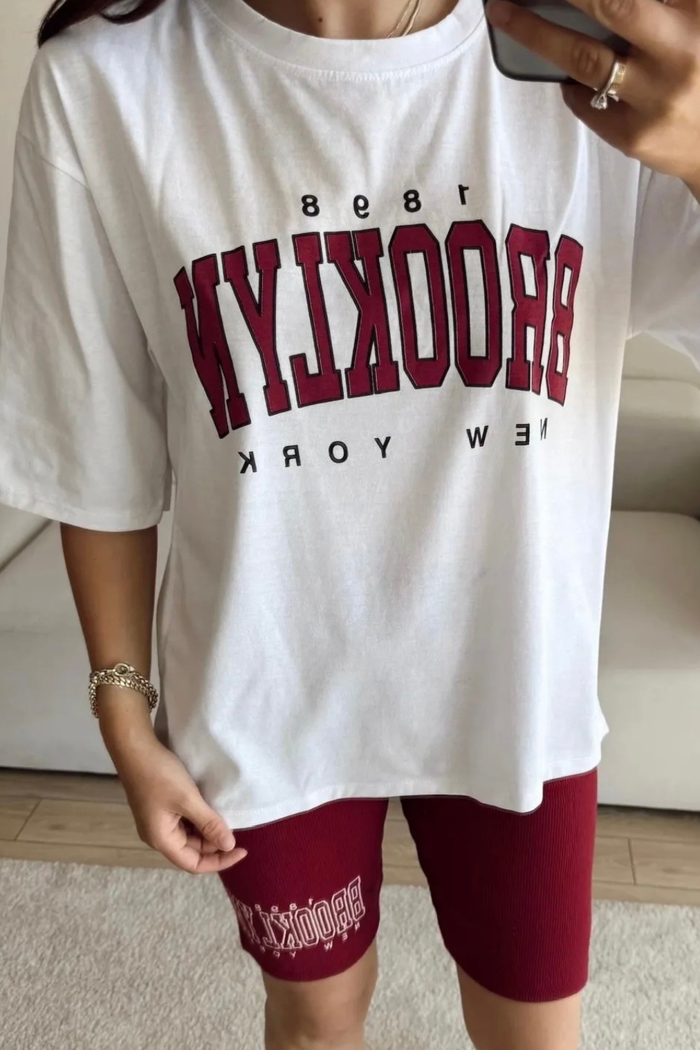 Brooklyn Newyork 1898 İkili Takım NY1898 - bordo