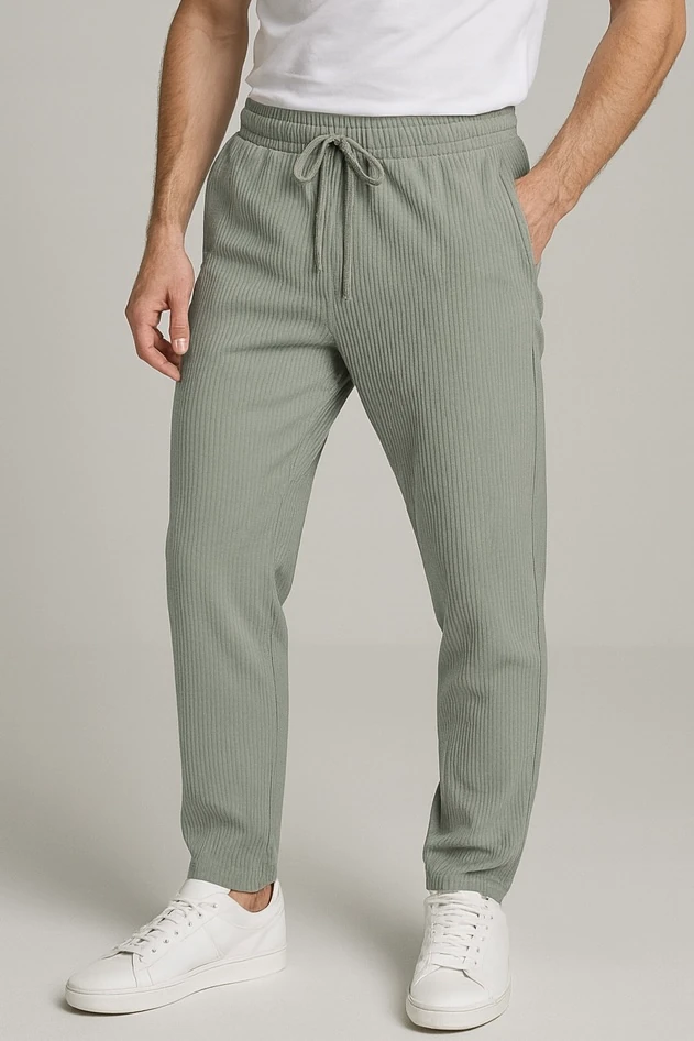 Fitilli Relax Pantolon R6757 - taş rengi