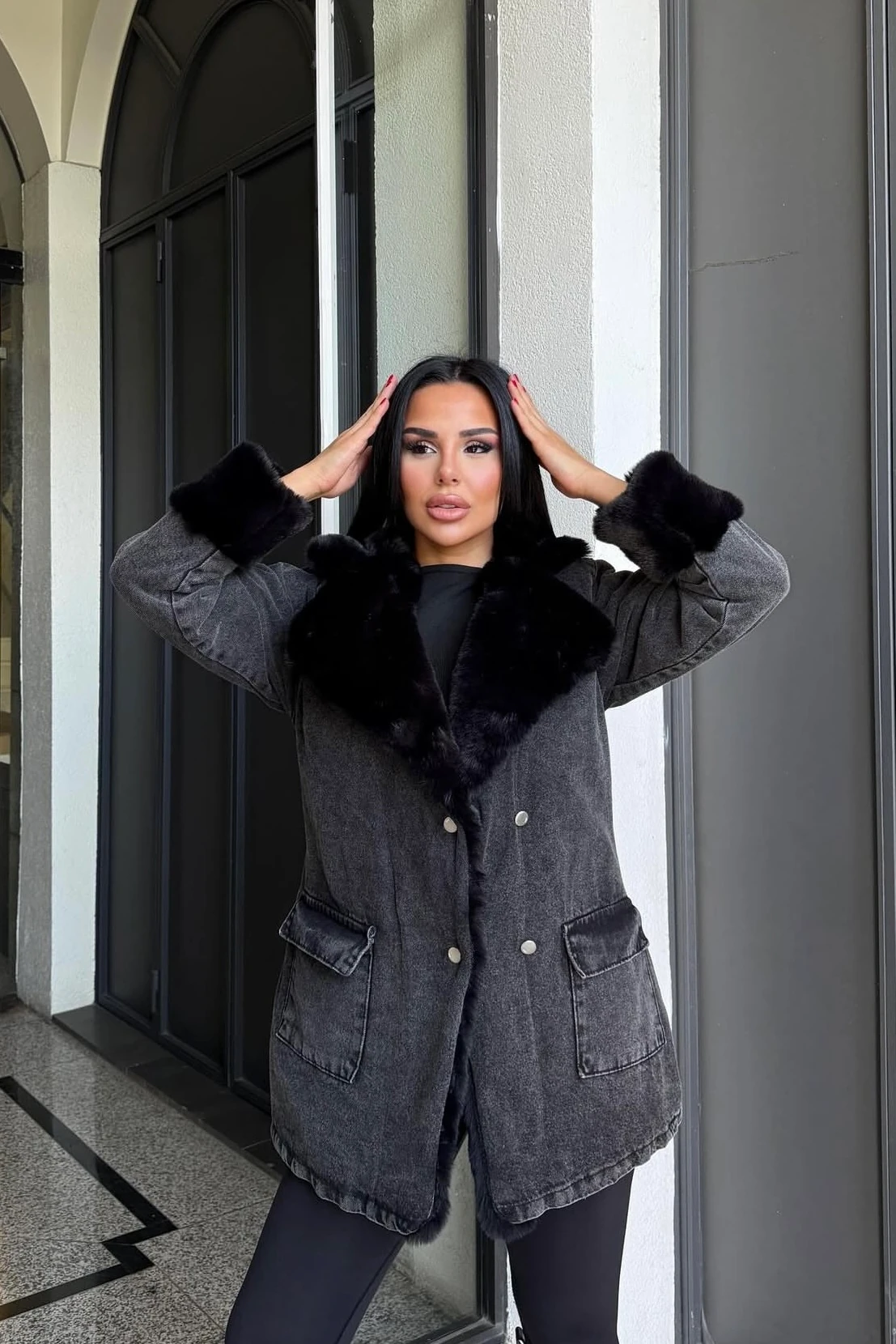 Kürklü Uzun Mont (Kalçayı Kapatır) M5006