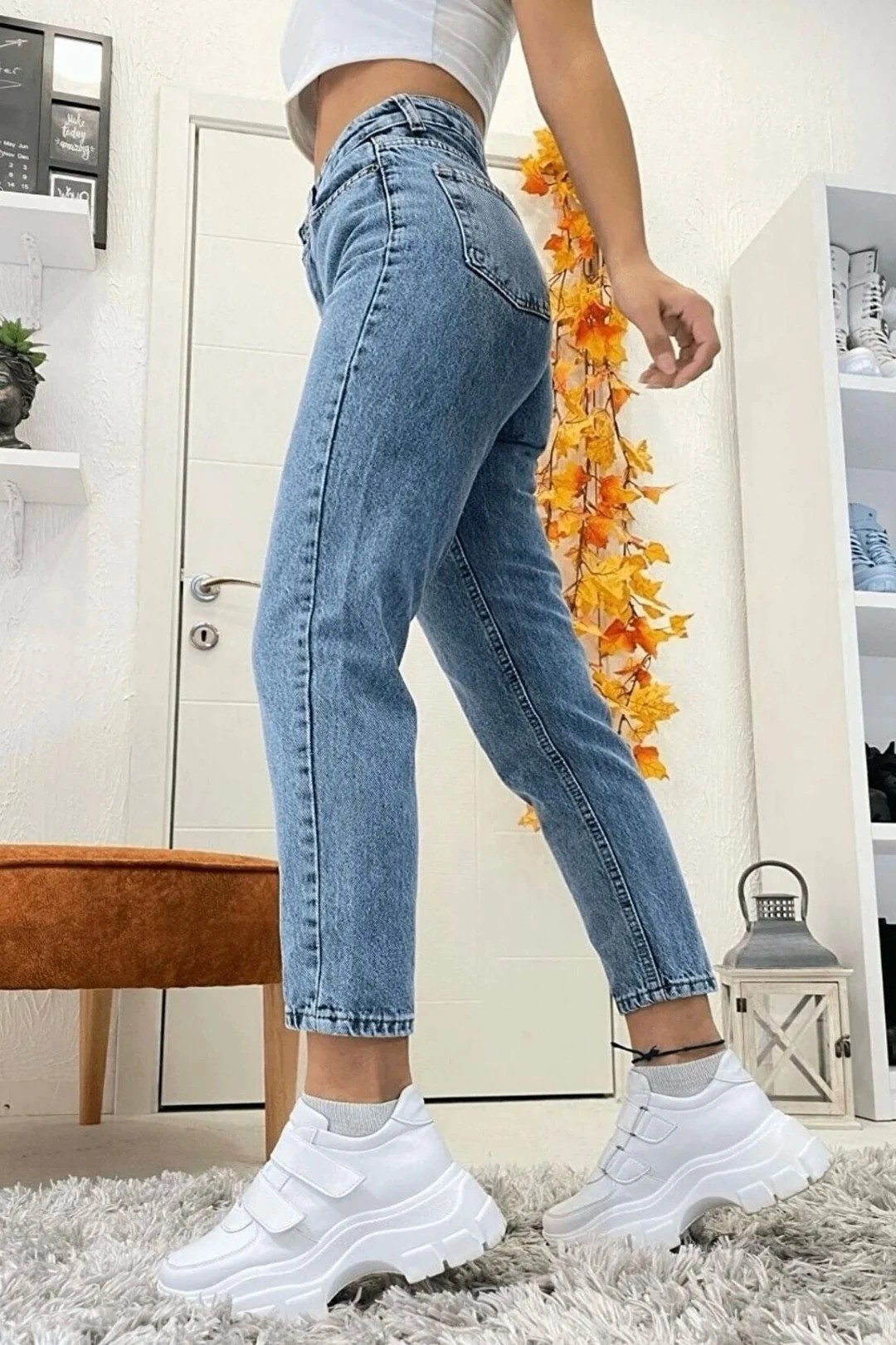 Yüksek Bel Mom Jean 1216B - KAR YIKAMA