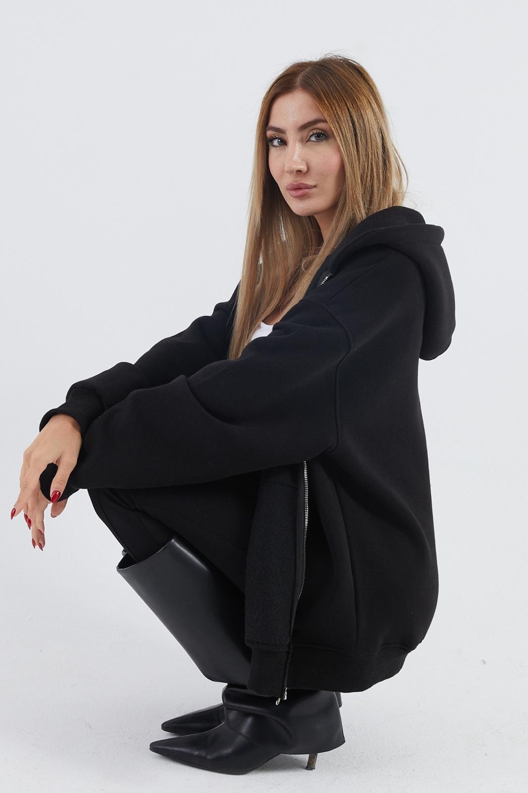 İçi Polarlı Kalın Sweatshirt ZN4545