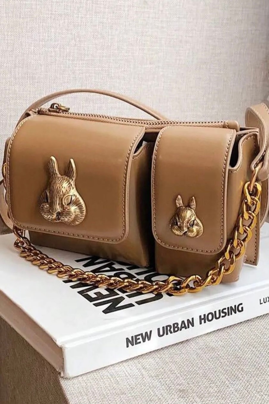 Sincaplı Baget Çanta B3322 - camel