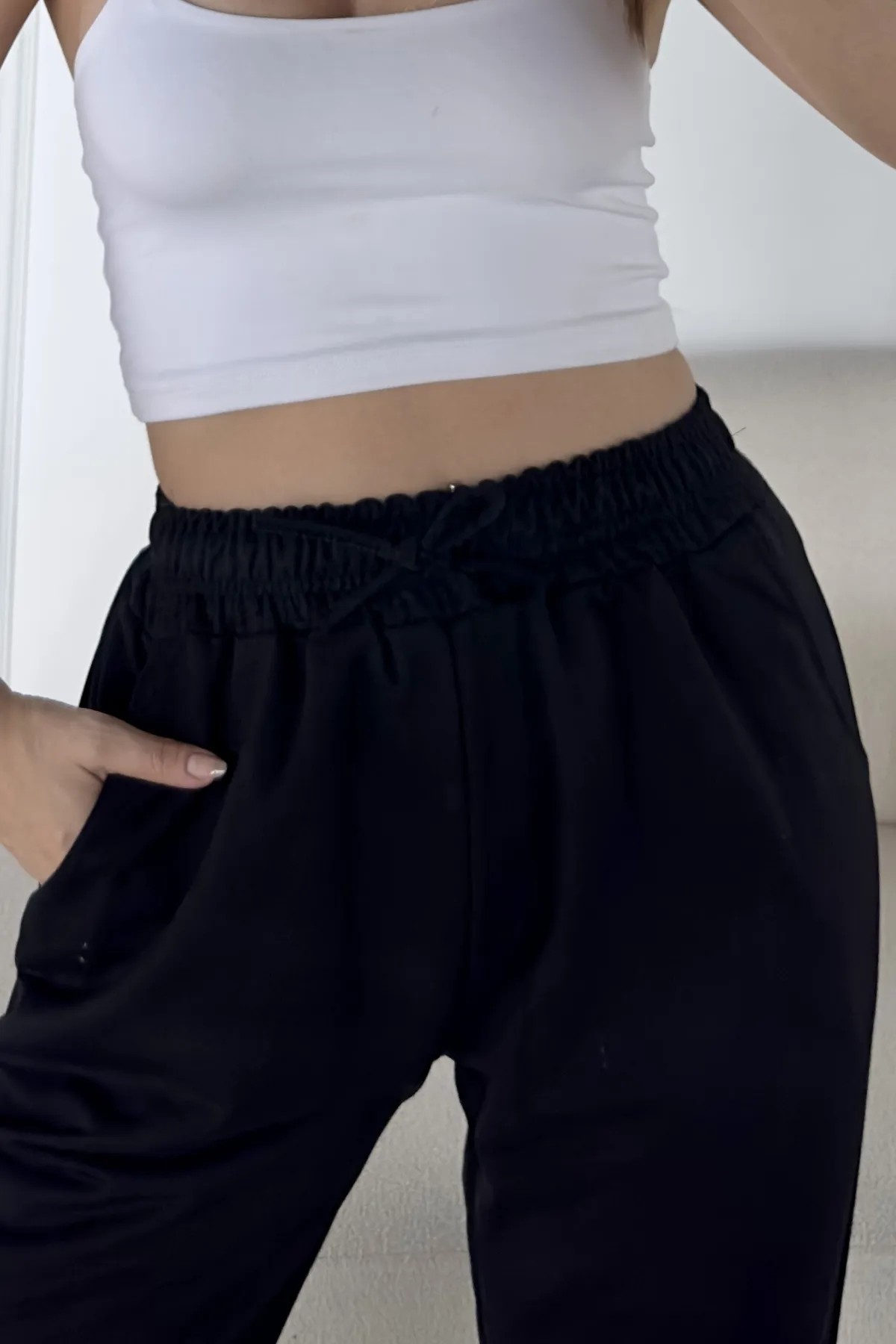 Soft Touch Penye Jogger TS9926 - siyah