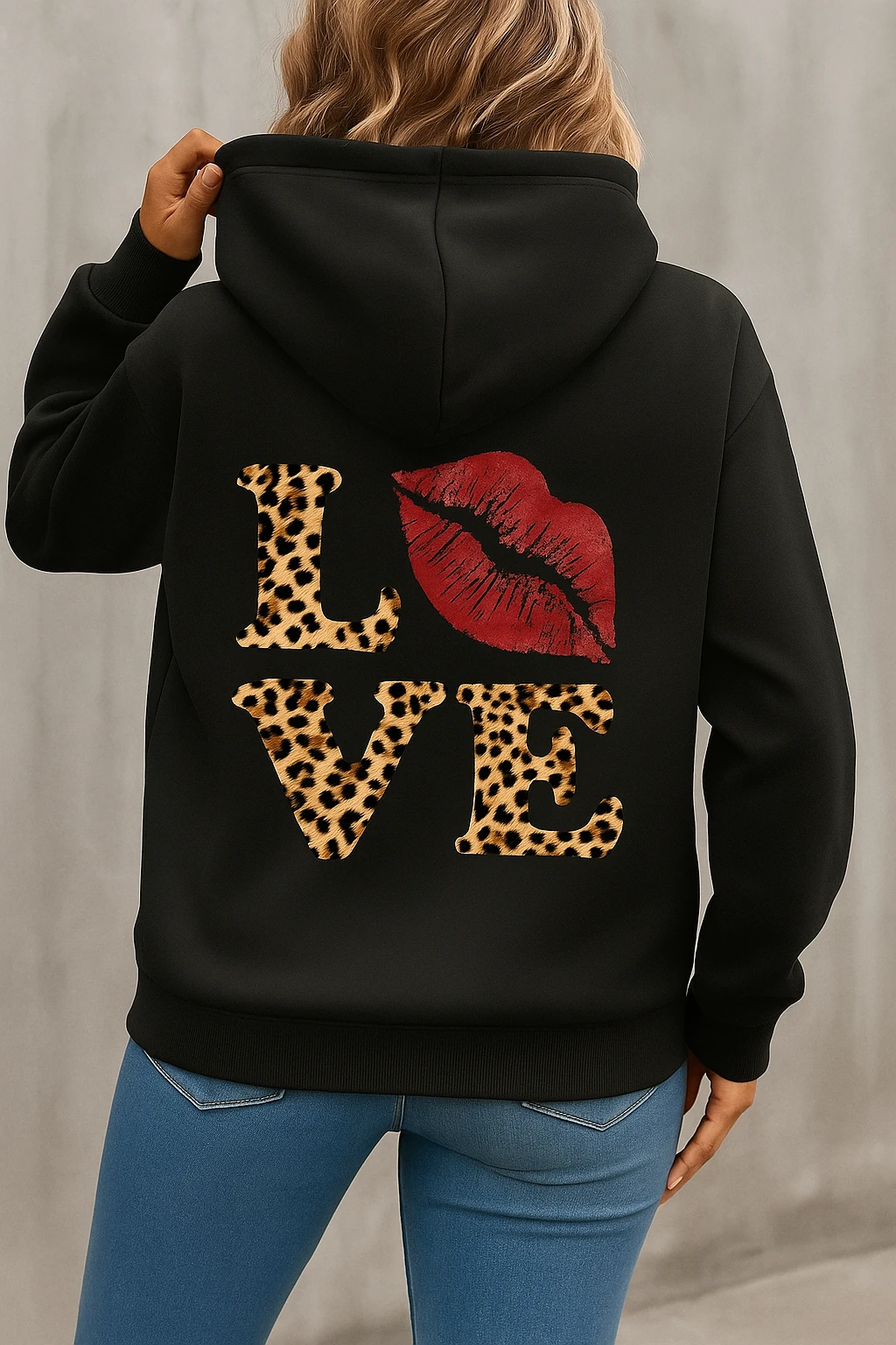 Arkası Love Baskılı Sweatshirt G3007