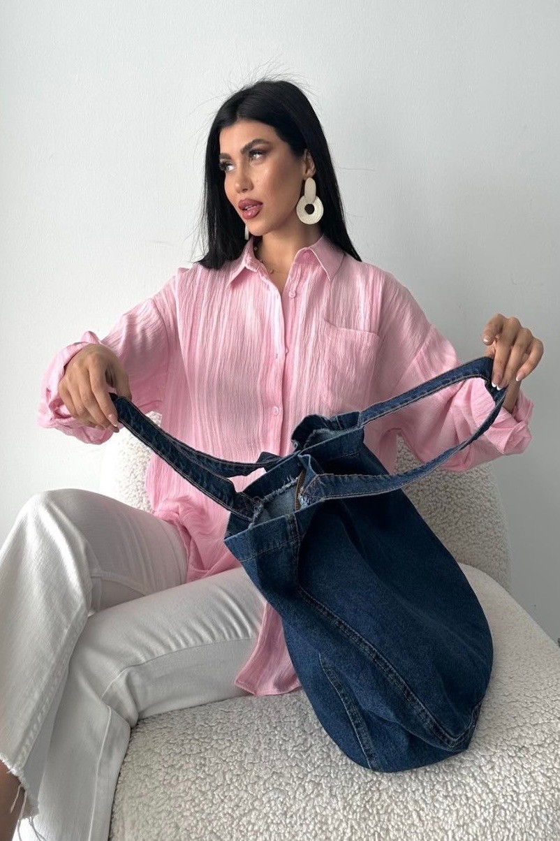Günlük Denim Çanta G2015 - lacivert