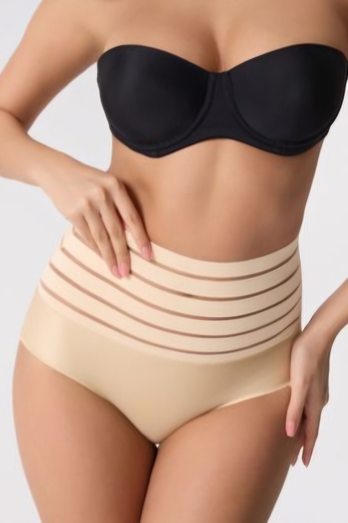 Korseli Toparlayıcı Slip Külot KS2322 - vizon