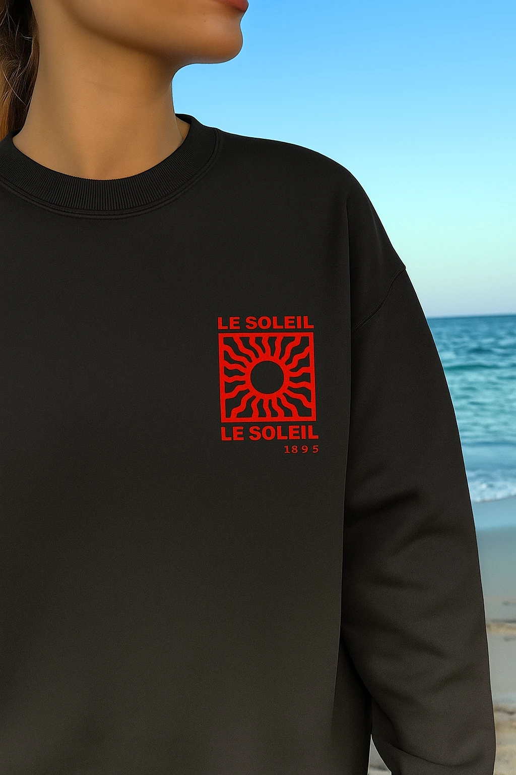 Le Soleil Puff Sweatshirt S6757 - siyah