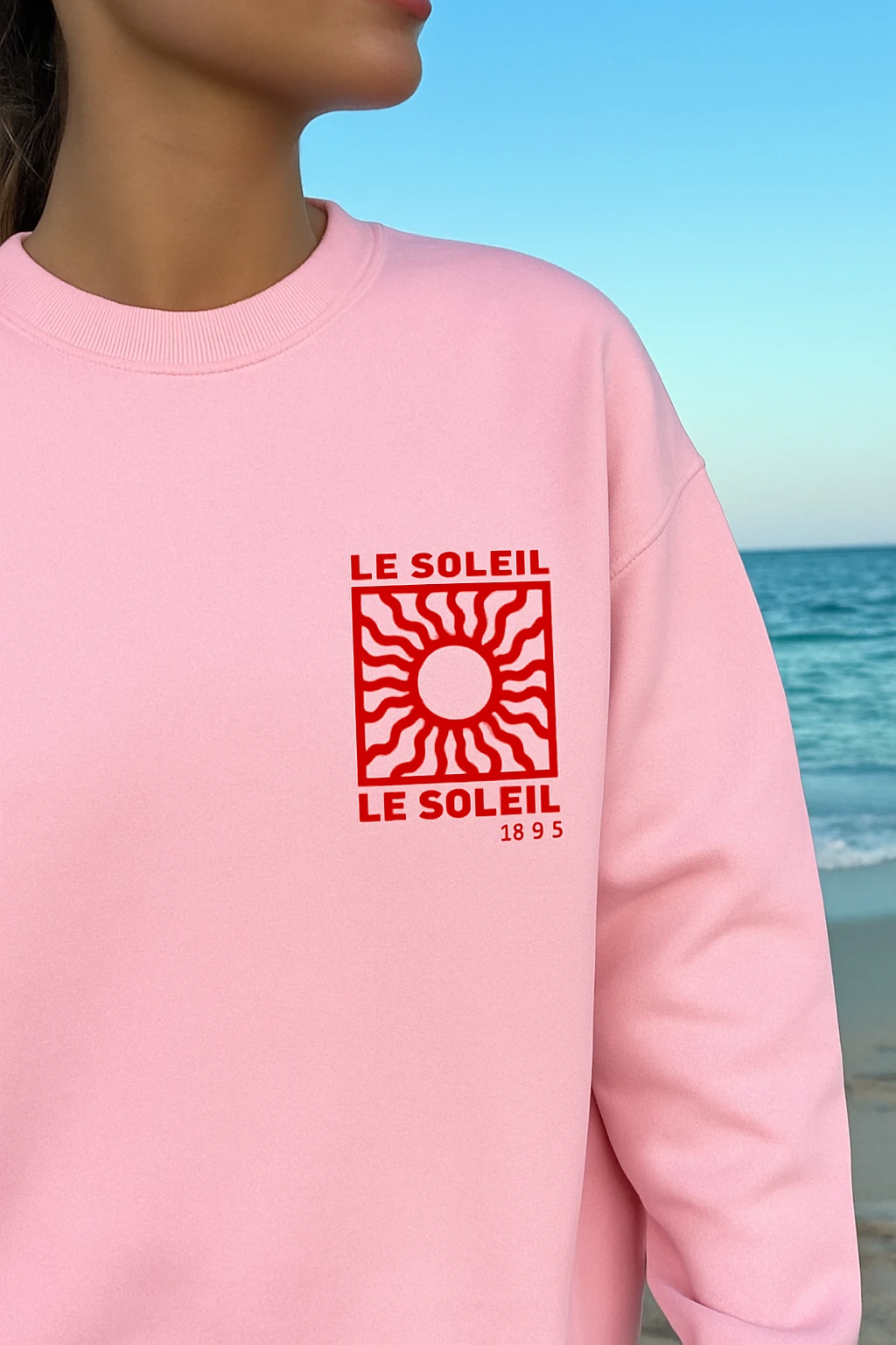 Le Soleil Puff Sweatshirt S6757 - pembe