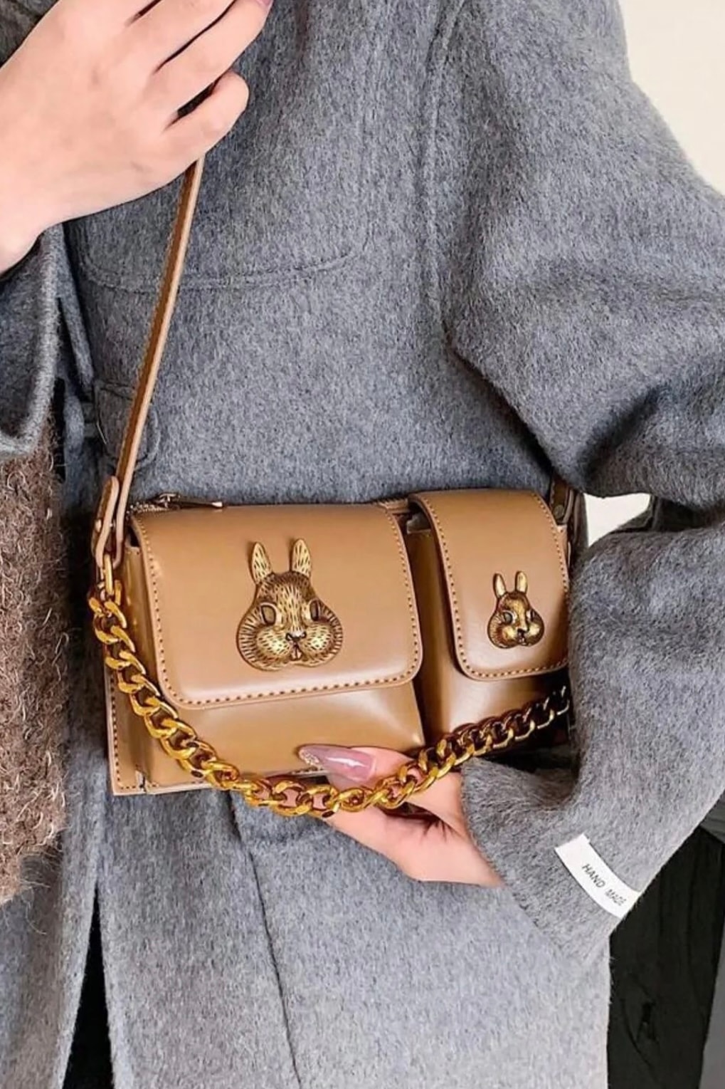 Sincaplı Baget Çanta B3322 - camel