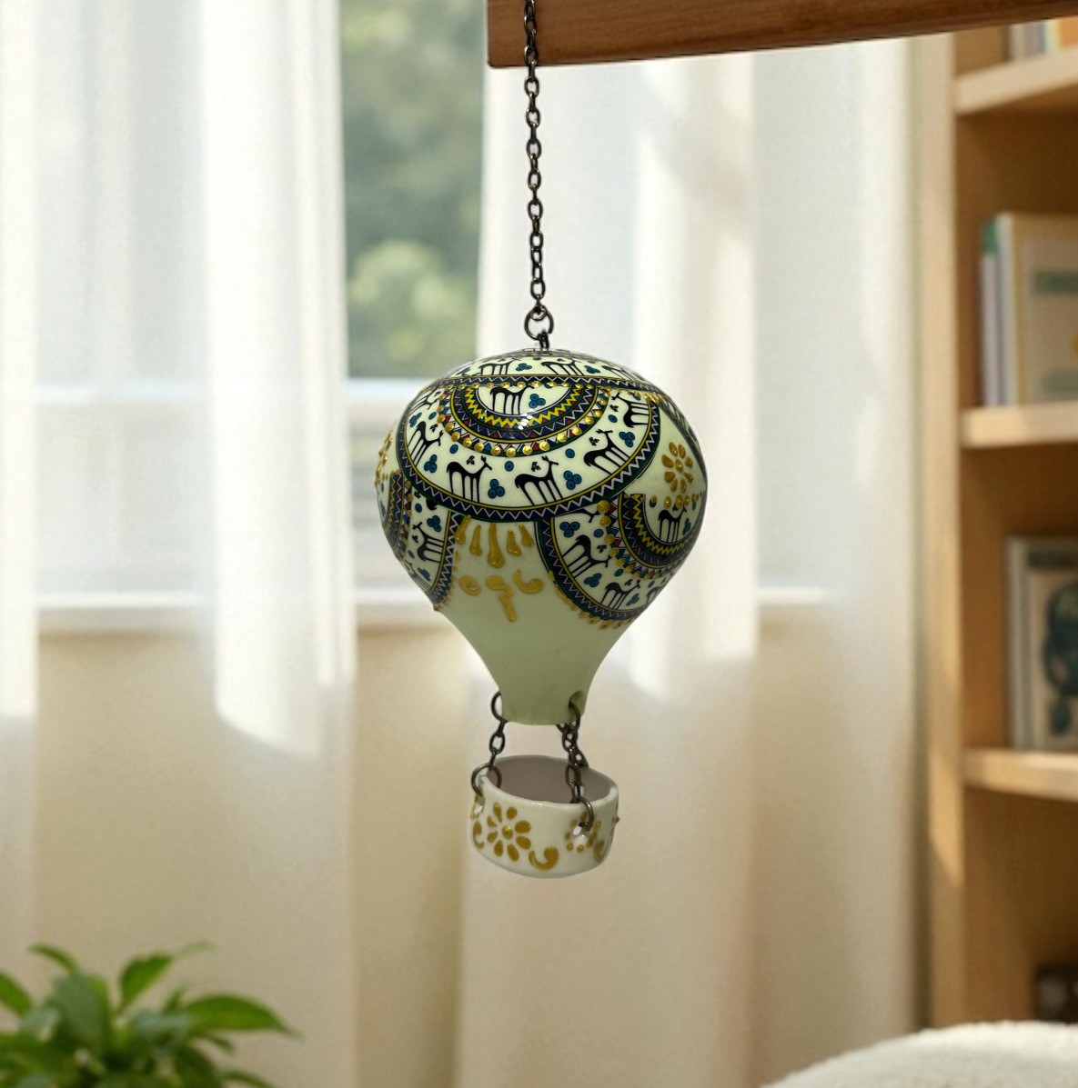 3 Adet El Yapımı Fosforlu Seramik Balon 12 cm & Dekoratif Özel Yapım