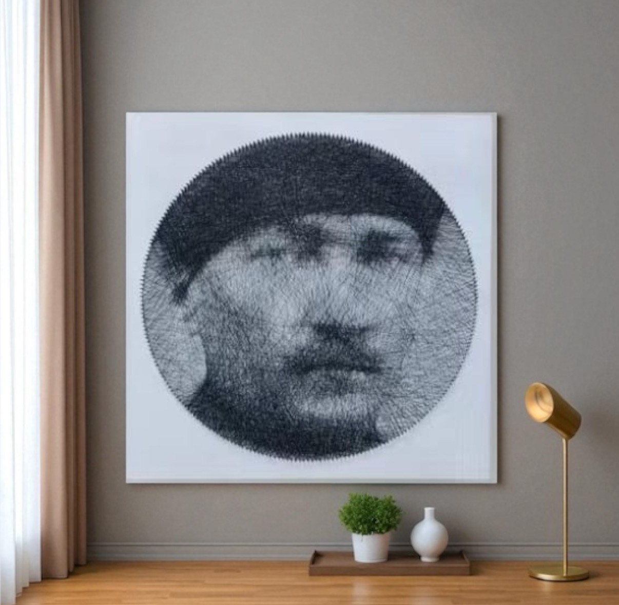 Atatürk Görselli String Art ile Yapılmış Muazzam Tablolar