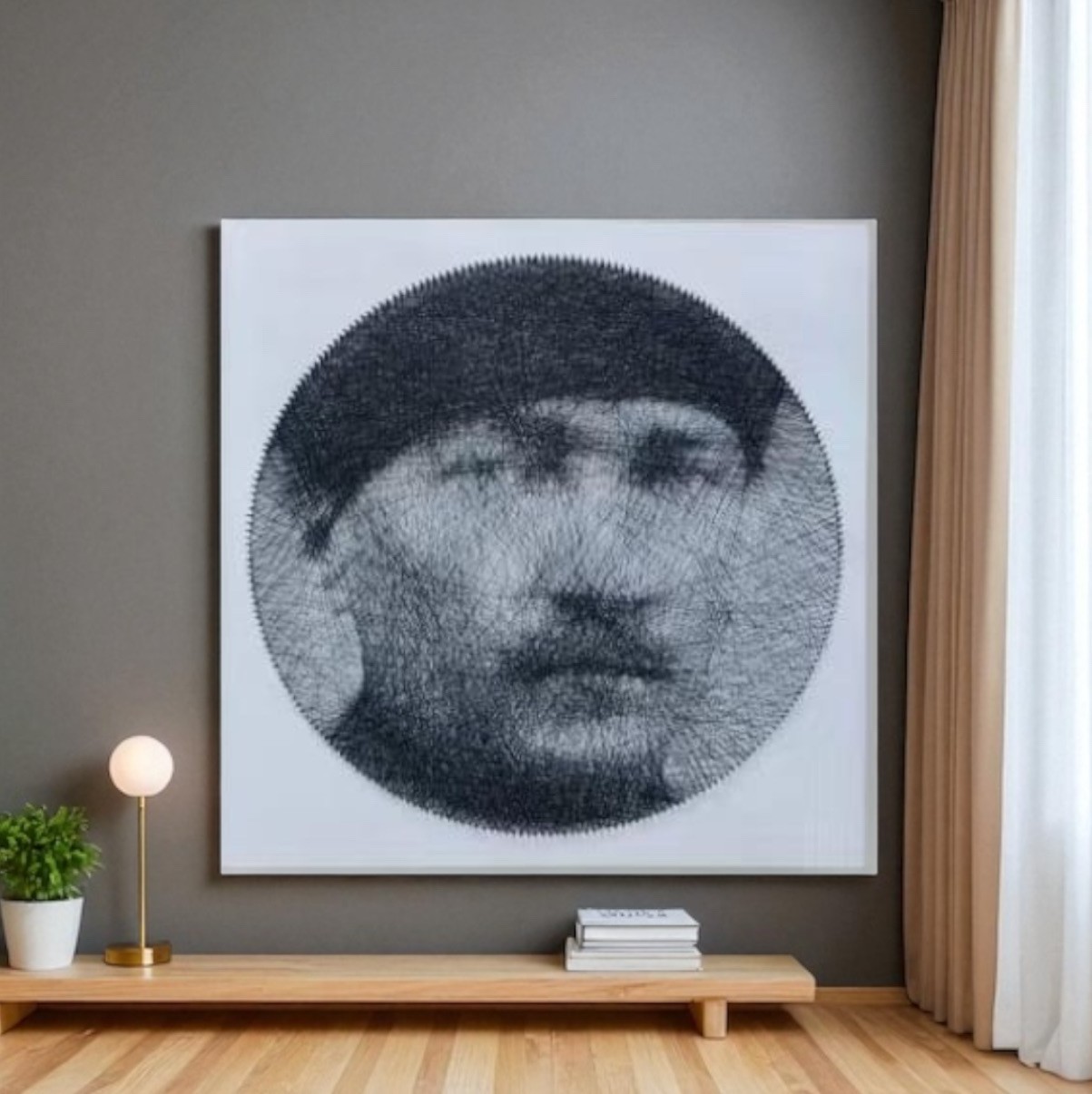 Atatürk Görselli String Art ile Yapılmış Muazzam Tablolar