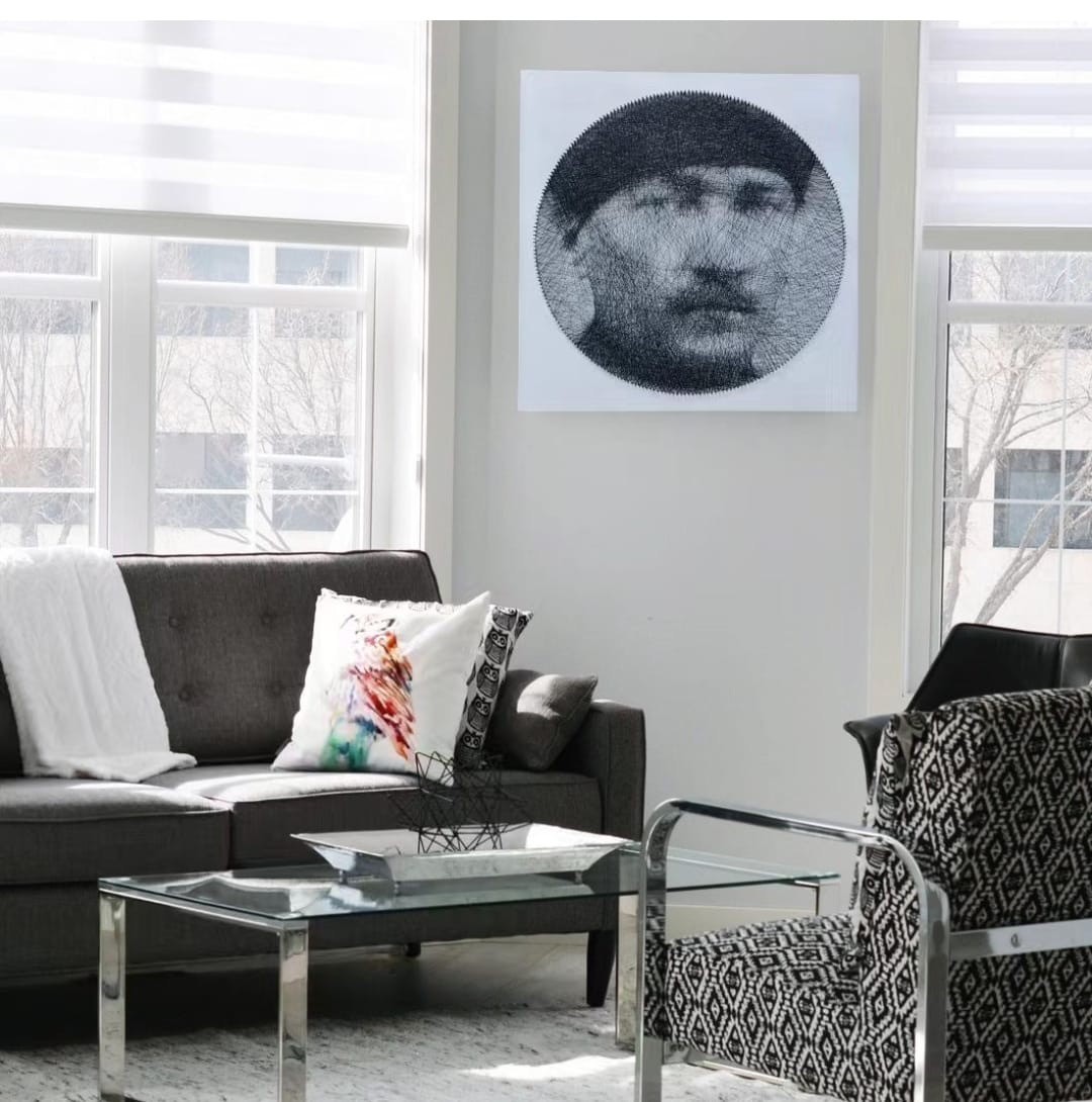 Atatürk Görselli String Art ile Yapılmış Muazzam Tablolar