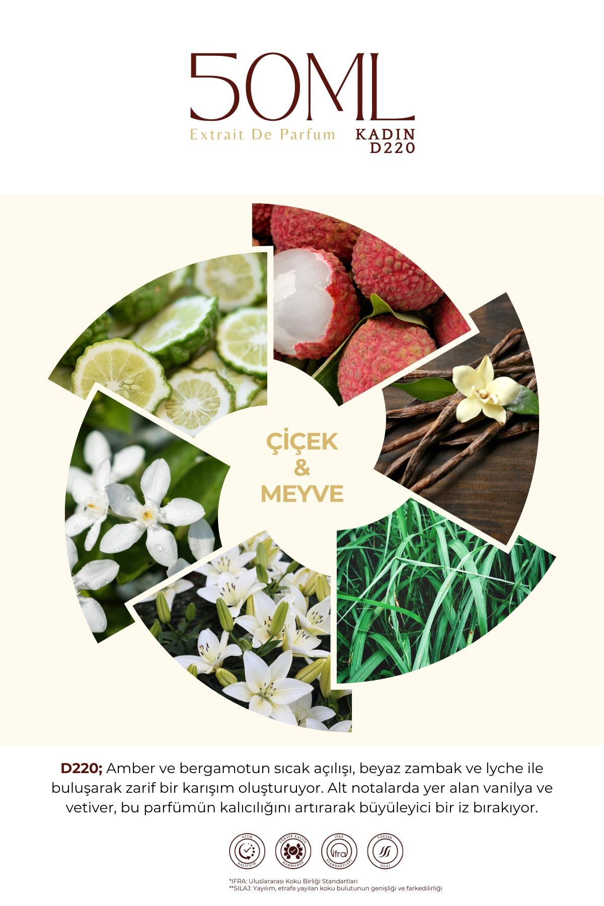 D-220 Kadın 50 ml EDP Parfüm