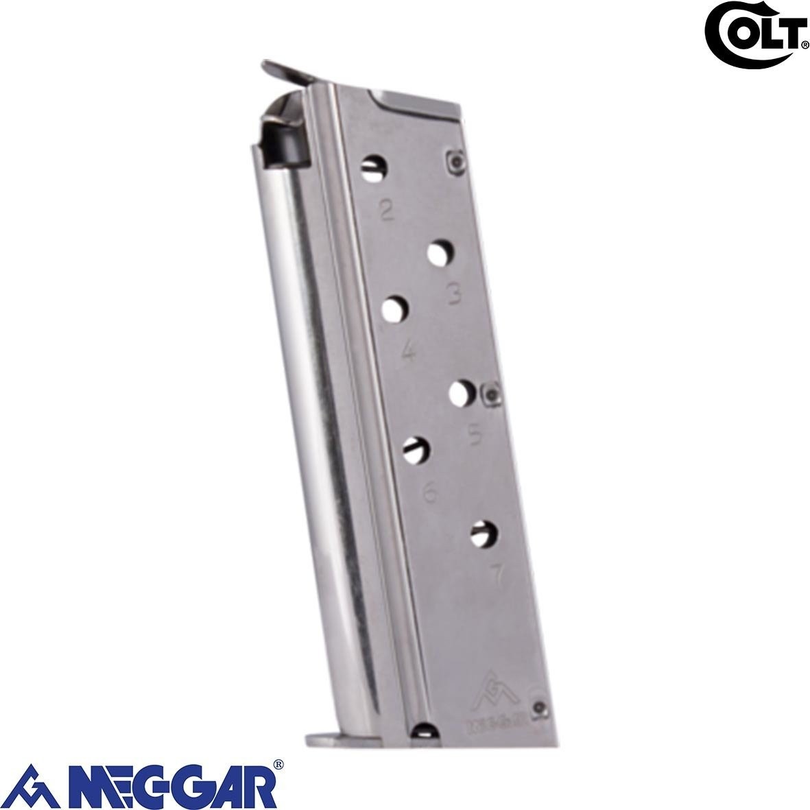Mec-Gar Colt 1911 .45 ACP 7RD HT Nikel Tabanca Şarjörü