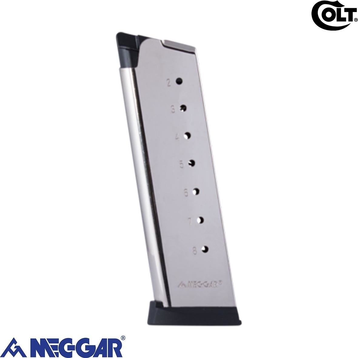 Mec-Gar Colt 45 Inox Beyaz Tabanca Şarjörü