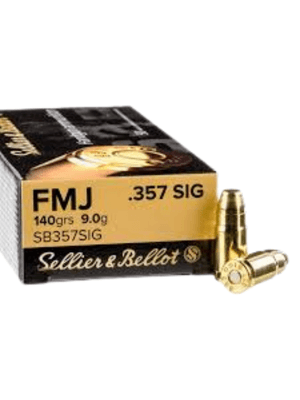 İthal Mermiler - SELLIER&BELLOT 357 SIG (FMJ-140GRN) TABANCA FİŞEĞİ