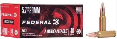 İthal Mermiler - FEDERAL-A. EAGLE 5.7X28 MM (FMJ-40 GRN) TABANCA FİŞEĞİ