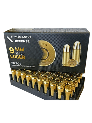 Yerli Mermi - KOMANDO DEFENCE LUGER (124 GRN) TABANCA FİŞEĞİ