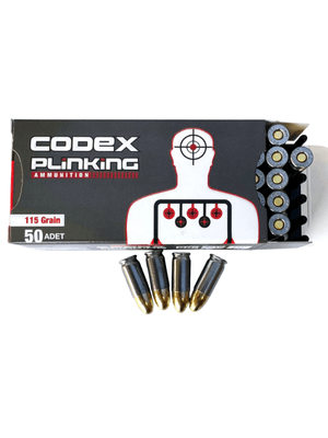 Yerli Mermi - CODEX PLINKING LUGER 9X19 (FMJ-115 GRN) TABANCA FİŞEĞİ