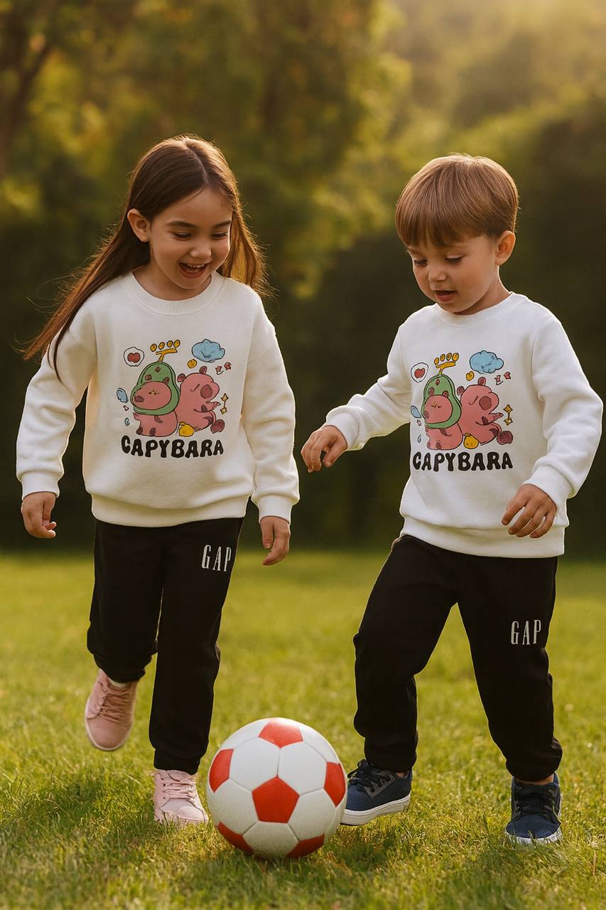 Capybara kışlık çocuk takımı