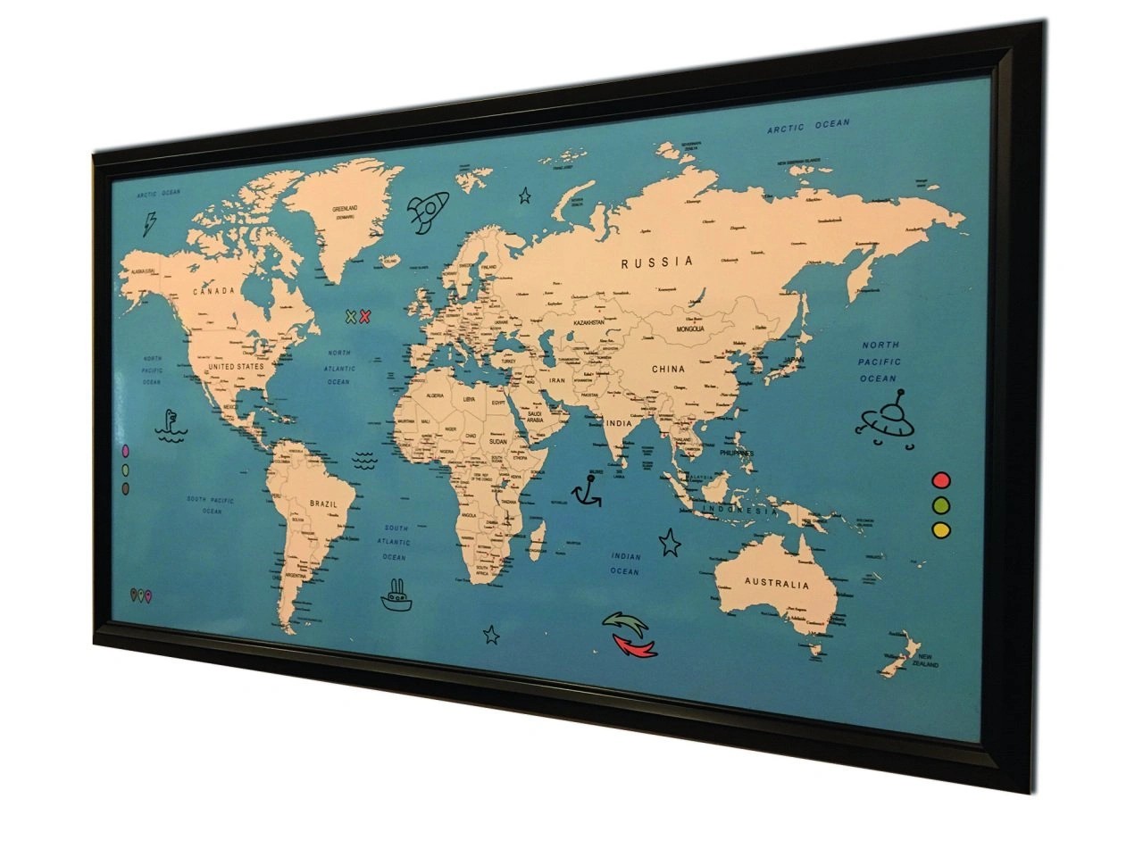 801- Gez-Boya Mavi Dünya Haritası