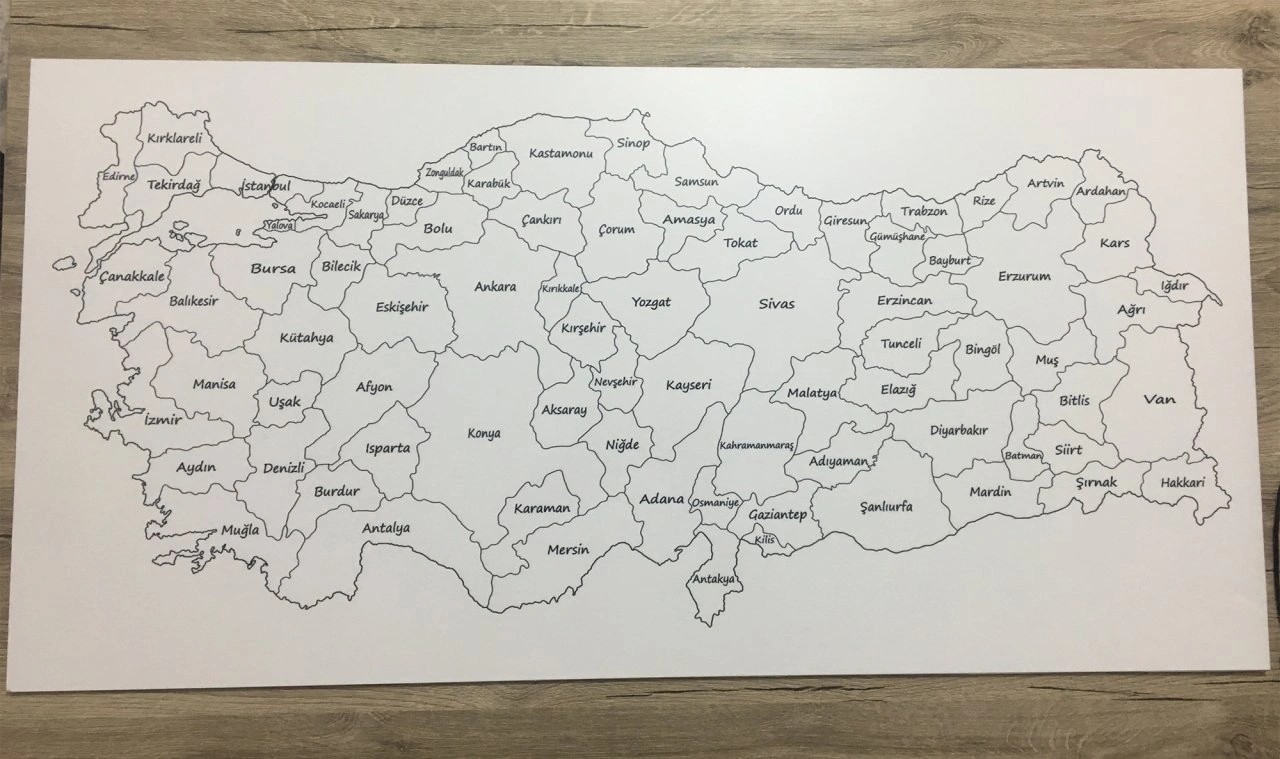 803- Gez-Boya Türkiye Haritası (Renksiz)