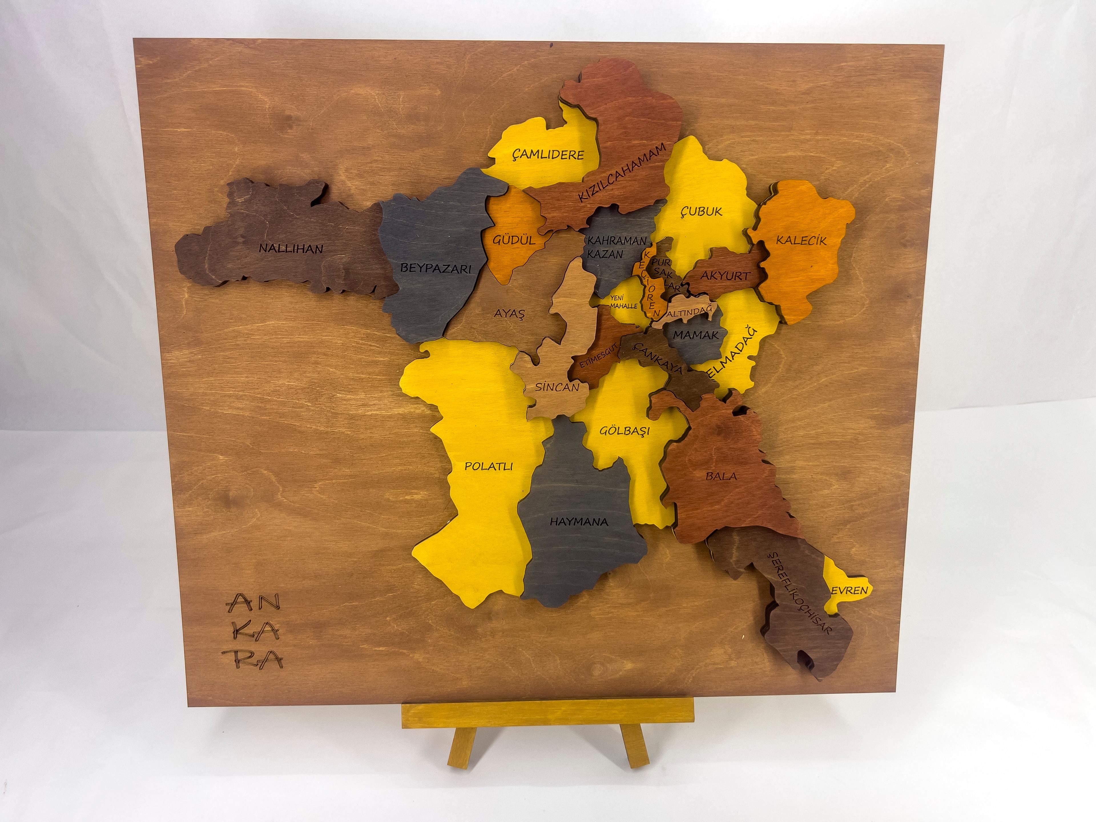 711 - Wooden Ankara Map