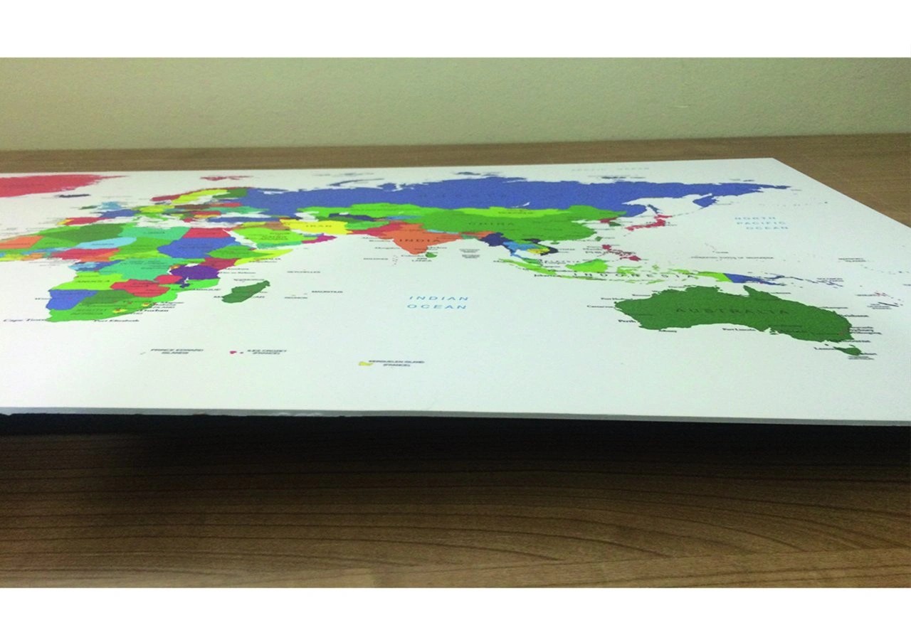 805- Yaz-Sil Dünya Haritası (Renkli)