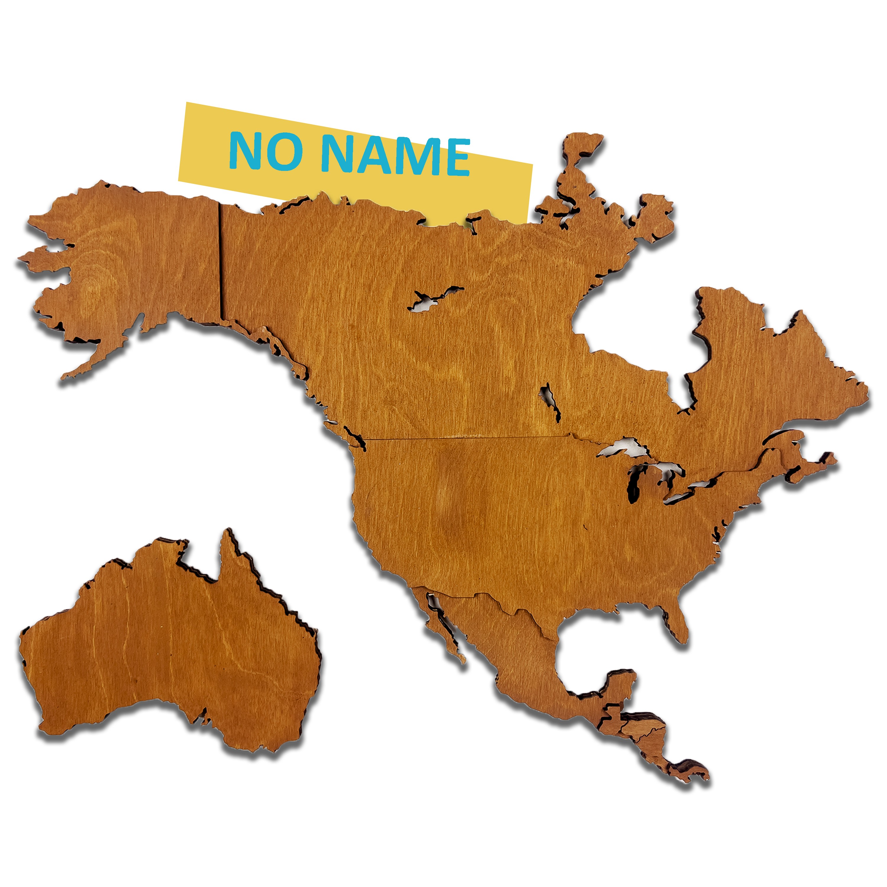 508 - Wooden World Map