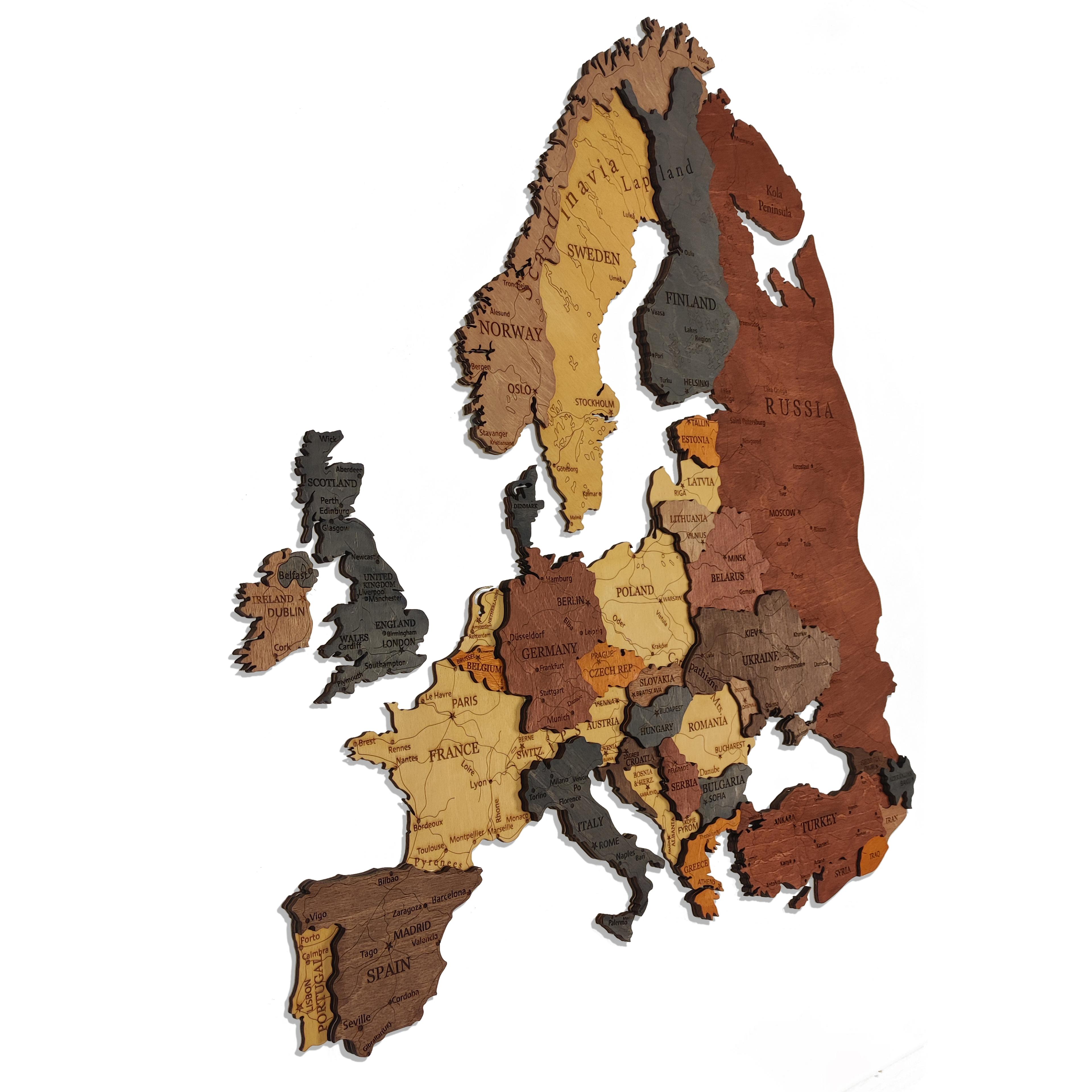 517 - Ahşap Avrupa Haritası