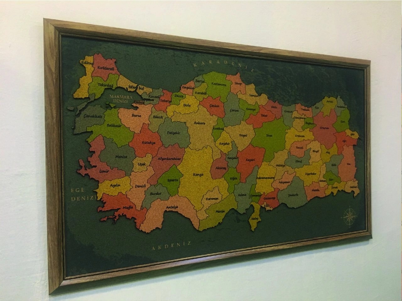 404 - 3D Mantar Türkiye Haritası(Renkli)
