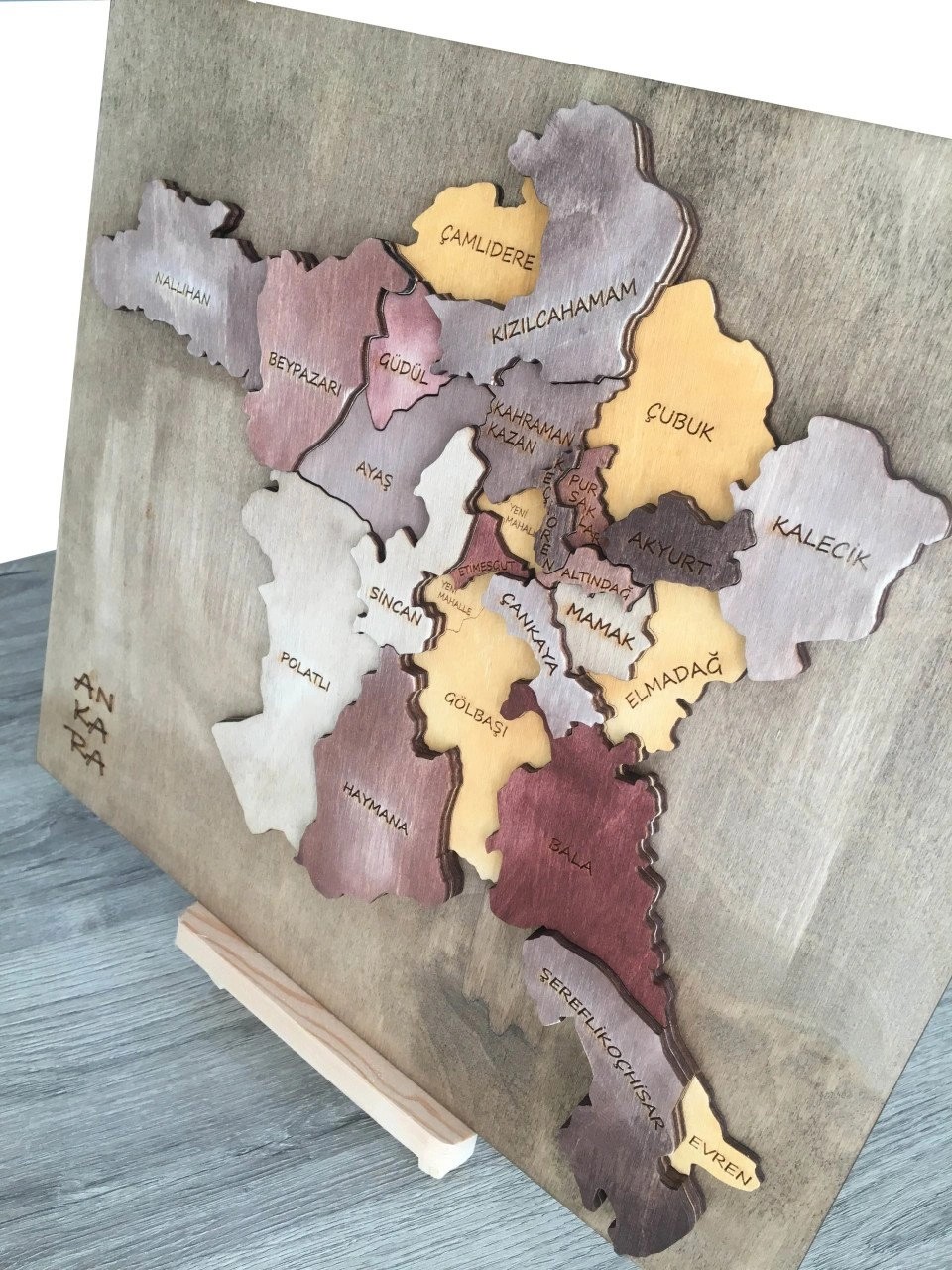 711 - Wooden Ankara Map