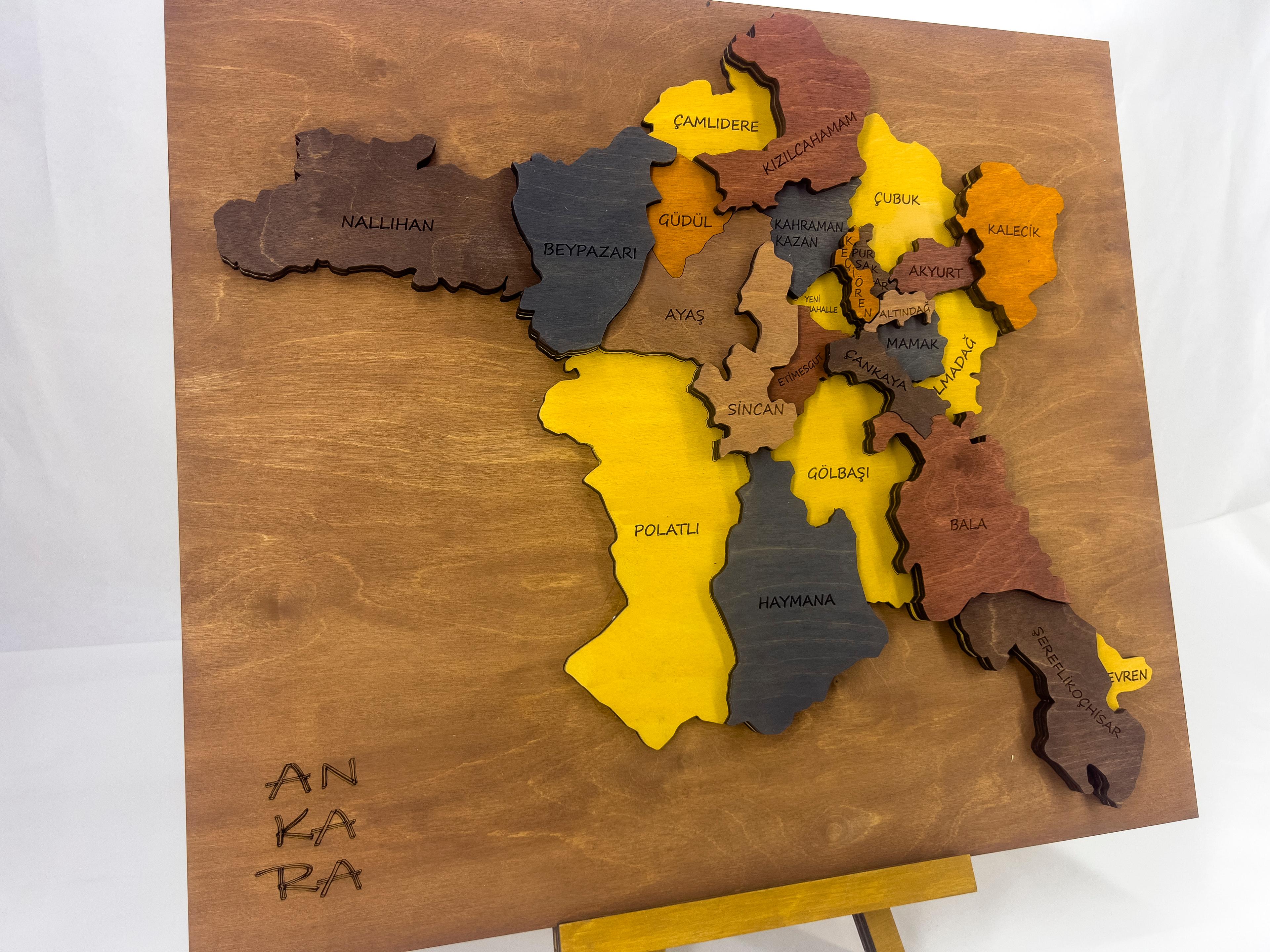 711 - Wooden Ankara Map