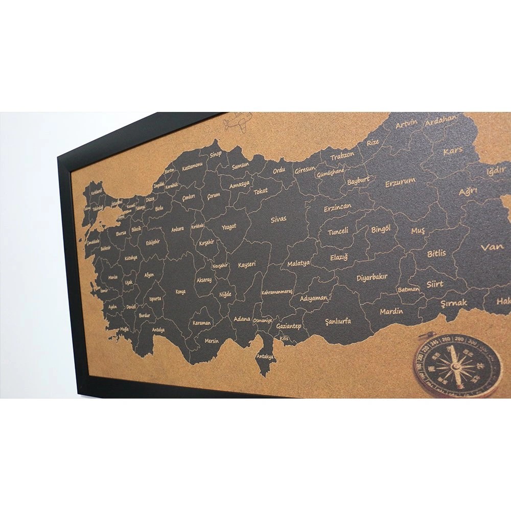 107 - Mantar Türkiye Haritası (Siyah)